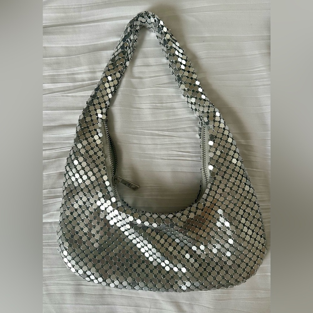 Princess Polly Silver Shoulder Bag